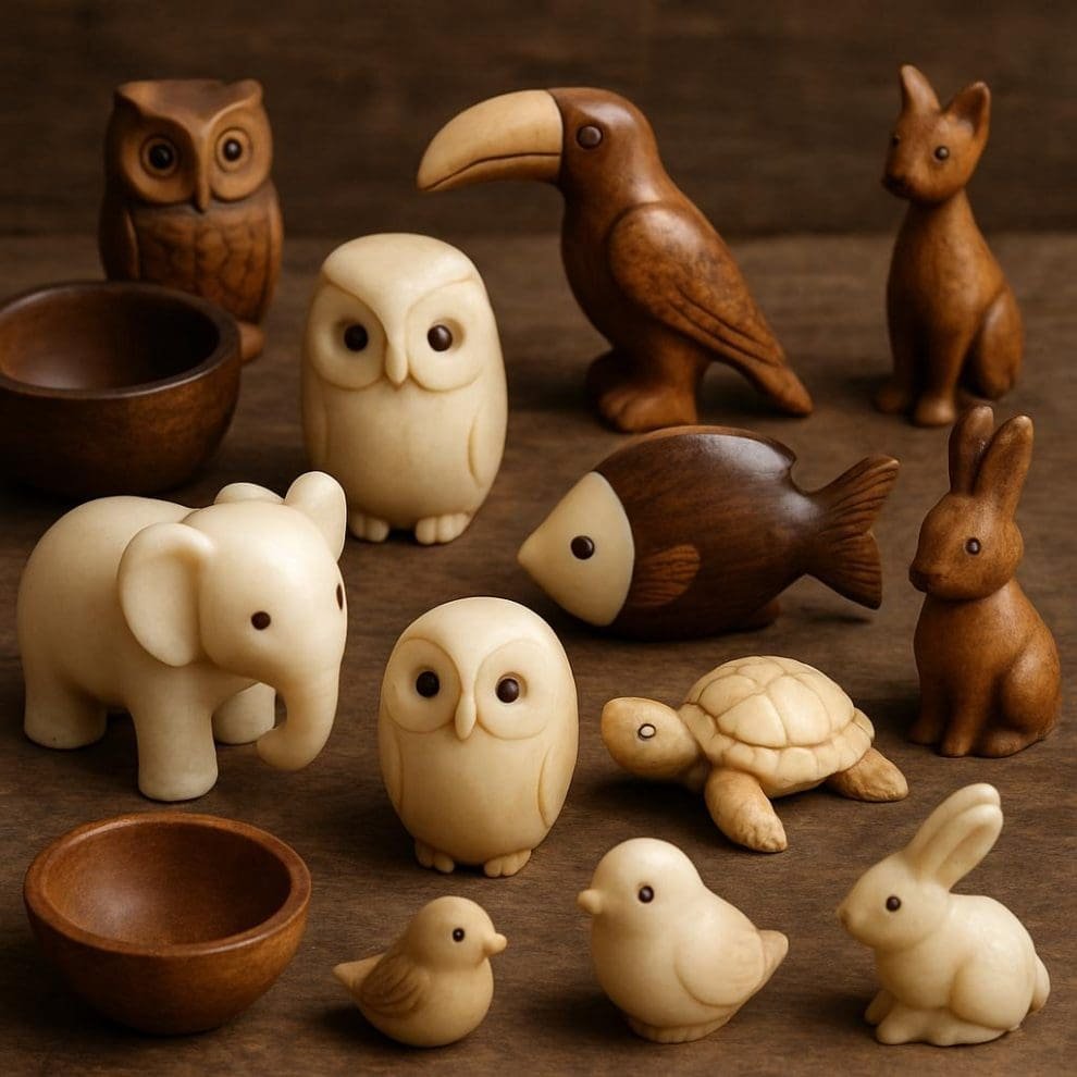 Artesanías de tagua y madera: guía completa para elegir, cuidar y emprender con piezas sostenibles